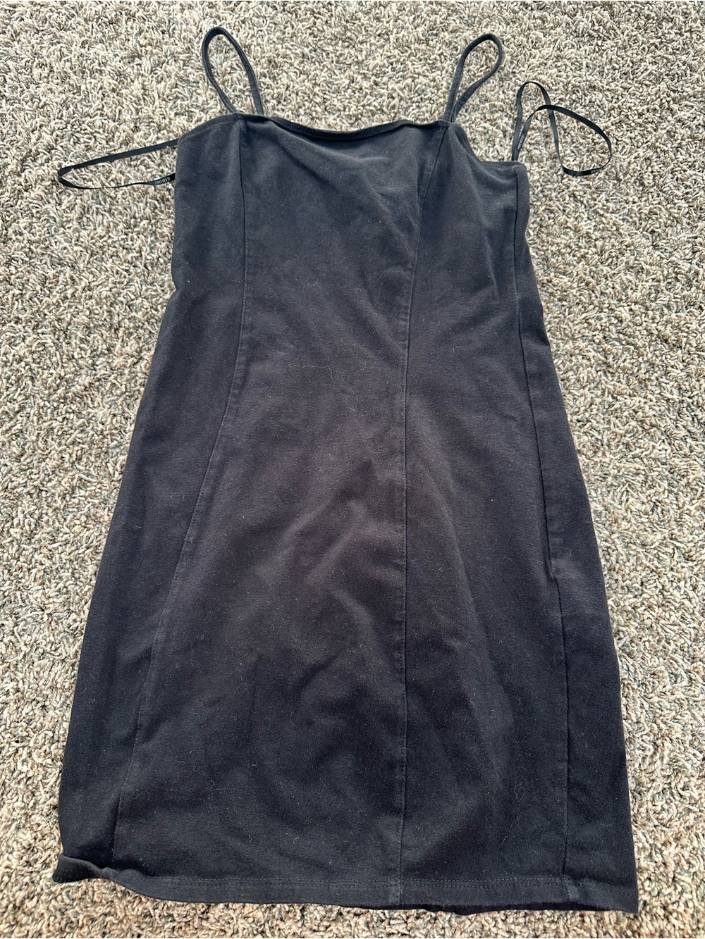 Forever 21 Black Mini Slip Dress with Spaghetti Straps